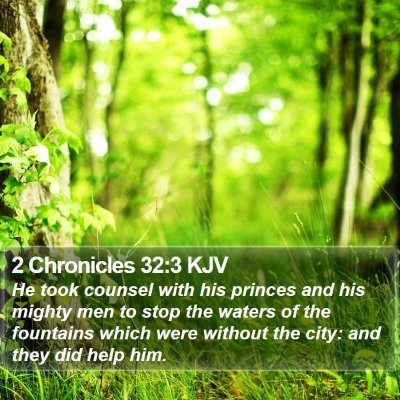 2 Chronicles 32:3 KJV Bible Verse Image