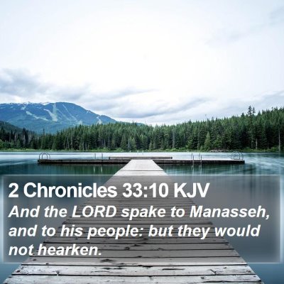 2 Chronicles 33:10 KJV Bible Verse Image