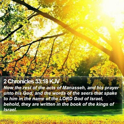 2 Chronicles 33:18 KJV Bible Verse Image