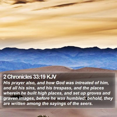 2 Chronicles 33:19 KJV Bible Verse Image