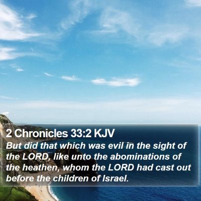 2 Chronicles 33:2 KJV Bible Verse Image