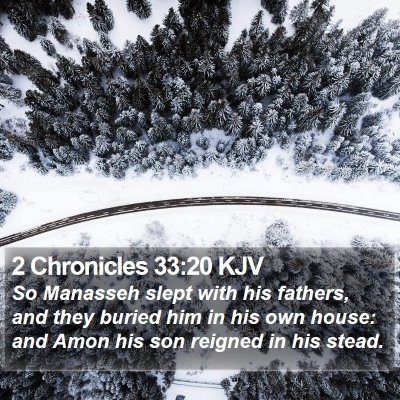 2 Chronicles 33:20 KJV Bible Verse Image