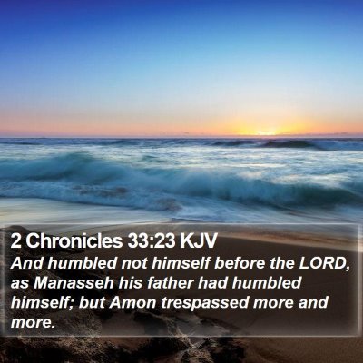 2 Chronicles 33:23 KJV Bible Verse Image