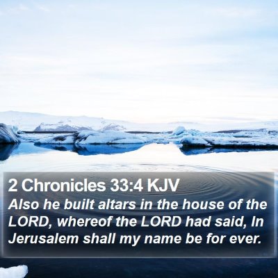 2 Chronicles 33:4 KJV Bible Verse Image