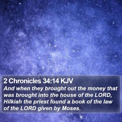 2 Chronicles 34:14 KJV Bible Verse Image