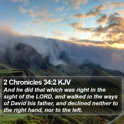 2 Chronicles 34:2 KJV Bible Verse Image