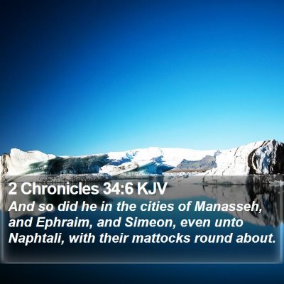 2 Chronicles 34:6 KJV Bible Verse Image