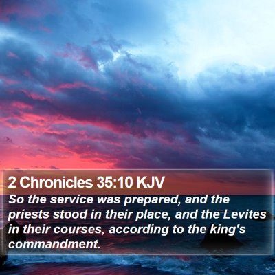 2 Chronicles 35:10 KJV Bible Verse Image
