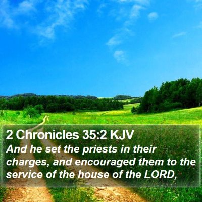 2 Chronicles 35:2 KJV Bible Verse Image