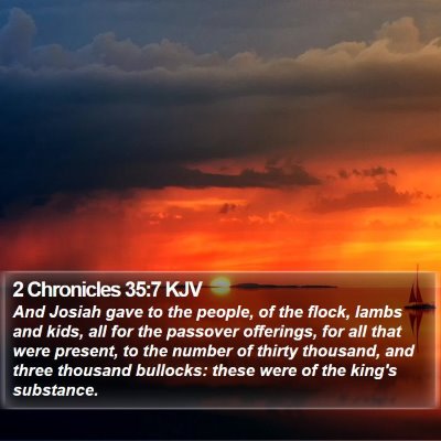 2 Chronicles 35:7 KJV Bible Verse Image