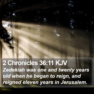 2 Chronicles 36:11 KJV Bible Verse Image