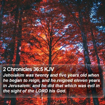 2 Chronicles 36:5 KJV Bible Verse Image