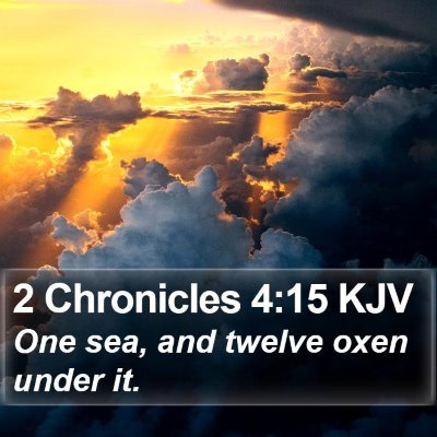 2 Chronicles 4:15 KJV Bible Verse Image