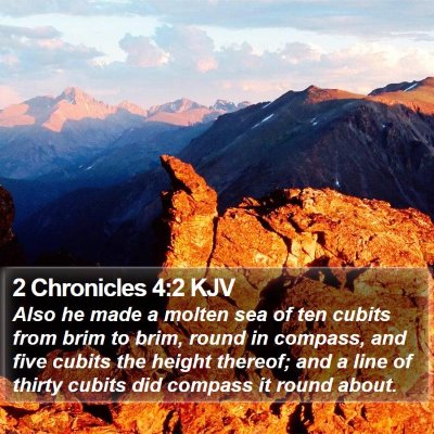 2 Chronicles 4:2 KJV Bible Verse Image
