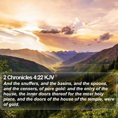 2 Chronicles 4:22 KJV Bible Verse Image