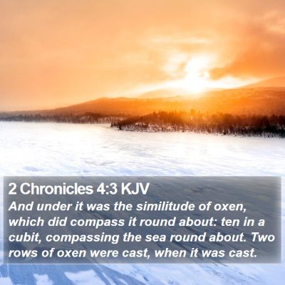 2 Chronicles 4:3 KJV Bible Verse Image