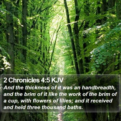 2 Chronicles 4:5 KJV Bible Verse Image