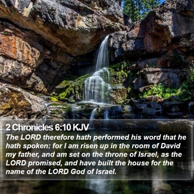 2 Chronicles 6:10 KJV Bible Verse Image