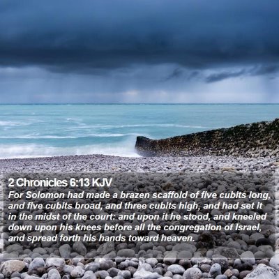 2 Chronicles 6:13 KJV Bible Verse Image