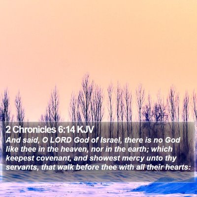 2 Chronicles 6:14 KJV Bible Verse Image