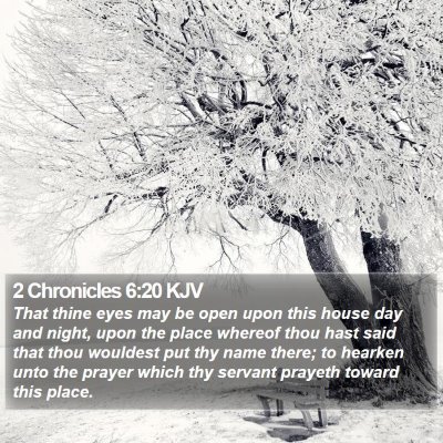 2 Chronicles 6:20 KJV Bible Verse Image