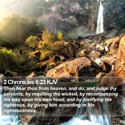2 Chronicles 6:23 KJV Bible Verse Image