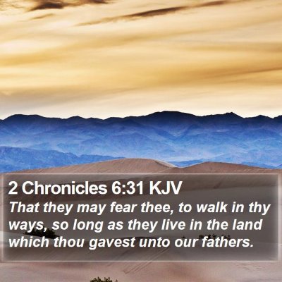 2 Chronicles 6:31 KJV Bible Verse Image