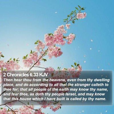 2 Chronicles 6:33 KJV Bible Verse Image