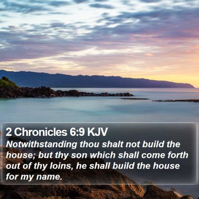 2 Chronicles 6:9 KJV Bible Verse Image