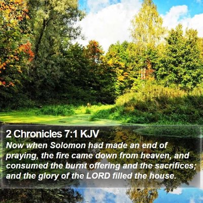 2 Chronicles 7:1 KJV Bible Verse Image
