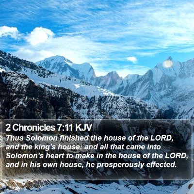 2 Chronicles 7:11 KJV Bible Verse Image