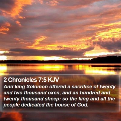 2 Chronicles 7:5 KJV Bible Verse Image
