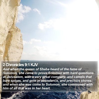 2 Chronicles 9:1 KJV Bible Verse Image