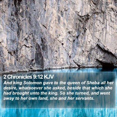 2 Chronicles 9:12 KJV Bible Verse Image