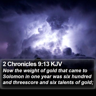 2 Chronicles 9:13 KJV Bible Verse Image