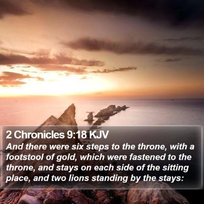 2 Chronicles 9:18 KJV Bible Verse Image