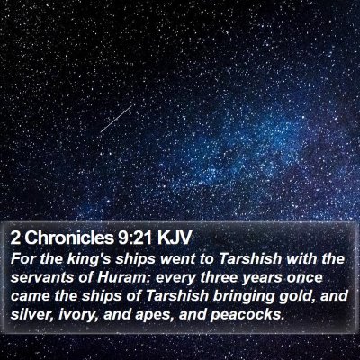 2 Chronicles 9:21 KJV Bible Verse Image