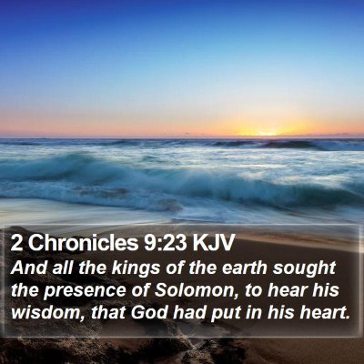 2 Chronicles 9:23 KJV Bible Verse Image