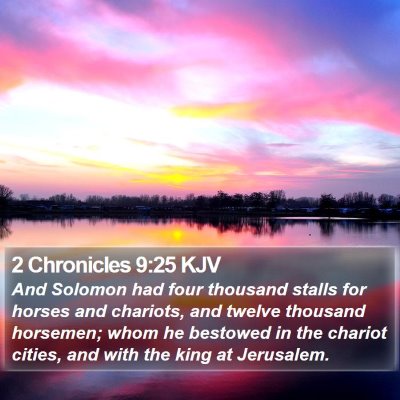 2 Chronicles 9:25 KJV Bible Verse Image