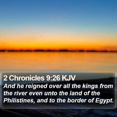 2 Chronicles 9:26 KJV Bible Verse Image