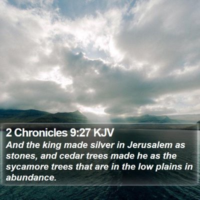 2 Chronicles 9:27 KJV Bible Verse Image