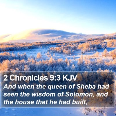 2 Chronicles 9:3 KJV Bible Verse Image