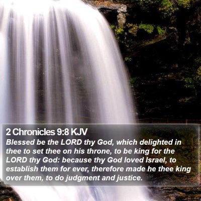 2 Chronicles 9:8 KJV Bible Verse Image