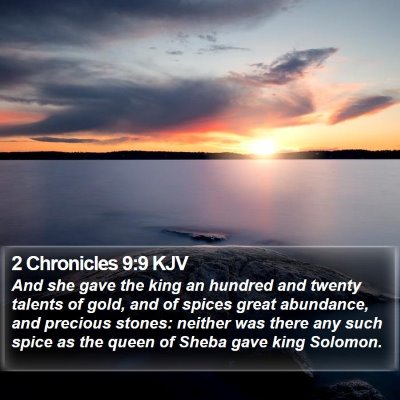 2 Chronicles 9:9 KJV Bible Verse Image