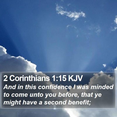 2 Corinthians 1:15 KJV Bible Verse Image