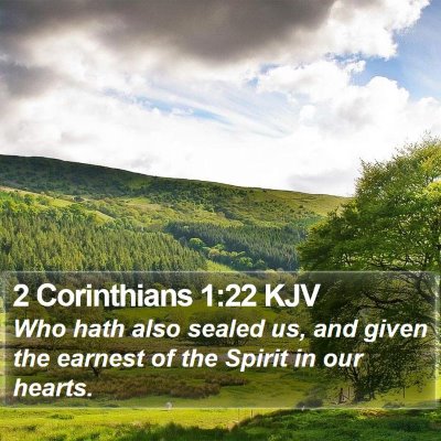2 Corinthians 1:22 KJV Bible Verse Image
