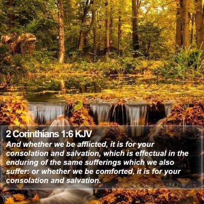 2 Corinthians 1:6 KJV Bible Verse Image