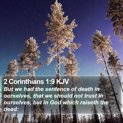 2 Corinthians 1:9 KJV Bible Verse Image