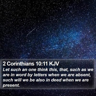 2 Corinthians 10:11 KJV Bible Verse Image