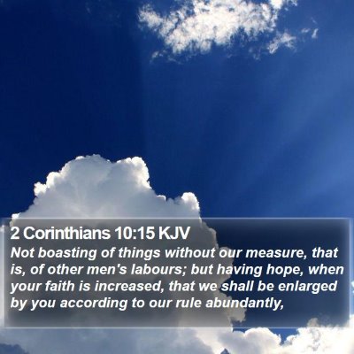 2 Corinthians 10:15 KJV Bible Verse Image